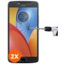 Mobigear Motorola Moto E4 Plus Glazen Screenprotector - Case Friendly (2-Pack)