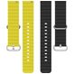 Mobigear Ocean Siliconen Smartwatch Bandje Gespsluiting - Universeel 20 mm aansluiting - Zwart / Geel