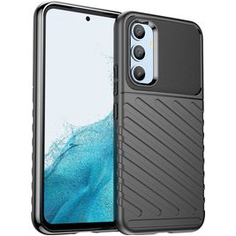 Mobigear Groove Samsung Galaxy A54 Hoesje Flexibel TPU Backcover - Zwart