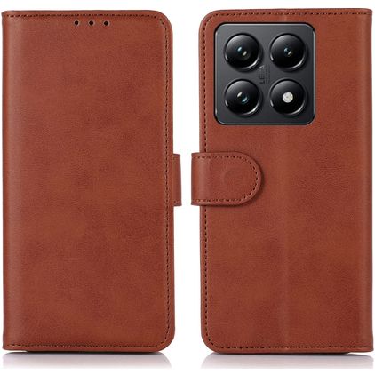 Mobigear Wallet Xiaomi 14T Hoesje Bookcase Portemonnee - Bruin