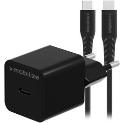 Mobilize Single USB-C Oplader USB-C 1.2 Meter Power Delivery 30W - Zwart