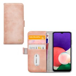 Mobilize Elite Gelly Samsung Galaxy A22 5G Hoesje Bookcase Portemonnee - Soft Pink
