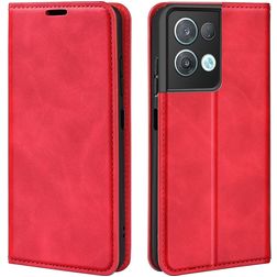Mobigear Retro Slim OPPO Reno 8 Pro 5G Hoesje Bookcase Portemonnee - Rood