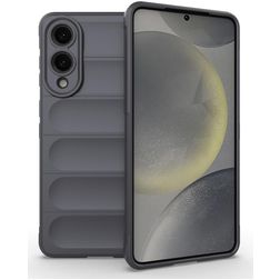 Mobigear Bumpy Samsung Galaxy S25 Edge Hoesje Flexibel TPU Backcover - Grijs
