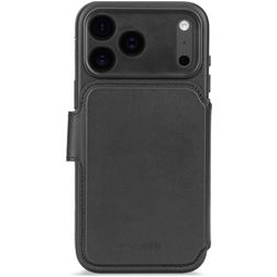 Decoded Detachable Wallet iPhone 17 Pro Max MagSafe Hoesje Echt Leer Uitneembare 2in1 Bookcase Portemonnee - Zwart