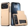 Mobigear Card iPhone 18 Pro Hoesje Hardcase Backcover Shockproof met Pasjeshouder - Goud