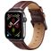 Mobigear Bologna Leren Apple Watch Bandje Gespsluiting - 49/46/45/44 mm - Bruin