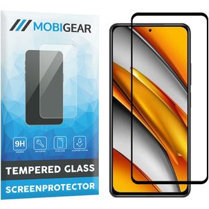 Mobigear Premium POCO F3 Glazen Screenprotector - Case Friendly - Zwart