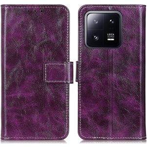 Mobigear Basic Xiaomi 13 Hoesje Bookcase Portemonnee - Paars
