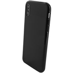 Mobiparts Classic iPhone XS Hoesje Flexibel TPU Backcover - Zwart