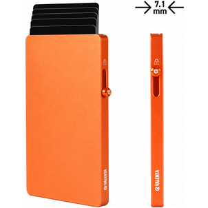 Valenta Cardprotector Aluminium Pasjeshouder - 5 Pasjes - MagSafe Compatible - Oranje