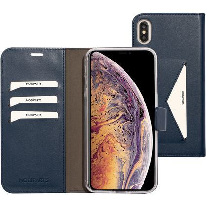 Mobiparts Classic Wallet iPhone XS Max Hoesje Bookcase Portemonnee - Blauw