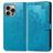 Mobigear Mandala iPhone 16 Hoesje Bookcase Portemonnee - Blauw