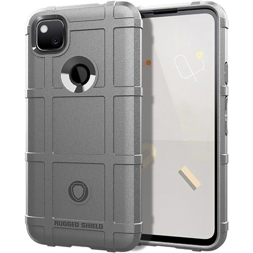 Mobigear Rugged Shield Google Pixel 4a 5G Hoesje Flexibel TPU Backcover Shockproof - Grijs