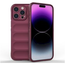 Mobigear Bumpy iPhone 15 Pro Max Hoesje Flexibel TPU Backcover - Bordeaux Rood