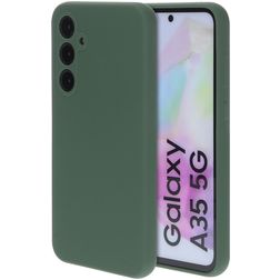 Mobiparts Samsung Galaxy A35 Siliconen Hoesje Backcover - Forest Green