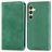 Mobigear Retro Slim Samsung Galaxy S25 Hoesje Bookcase Portemonnee - Groen