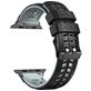Mobigear Aero Armor Siliconen Apple Watch Bandje Gespsluiting - 49/46/45/44 mm - Zwart / Grijs