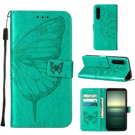 Mobigear Butterfly Sony Xperia 1 IV Hoesje Bookcase Portemonnee - Groen