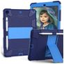 Mobigear ShieldStand iPad 7 (2019) Hoes Hard Kunststof,Siliconen Backcover + Stylus Houder + Standaard - Blauw