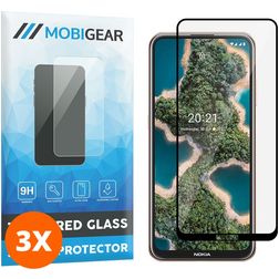 Mobigear Premium Nokia X20 Glazen Screenprotector - Case Friendly - Zwart (3-Pack)