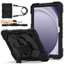 Mobigear SureGrip Xtreme Samsung Galaxy Tab A9 Plus (2023) Hoes Hard Kunststof,Siliconen Backcover + Schouderband + Standaard - Zwart