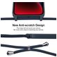 Mobigear Lanyard iPhone 15 Plus Siliconen Hoesje met koord - Donkerblauw