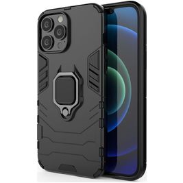 Mobigear Armor Ring iPhone 13 Pro Max Hoesje Hardcase Backcover Shockproof met Ringhouder - Zwart
