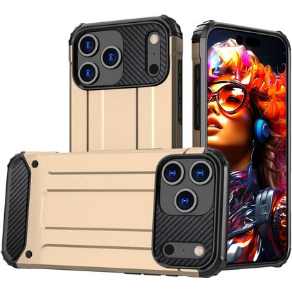 Mobigear Outdoor iPhone 17 Pro Max Hoesje Hardcase Backcover Shockproof - Goud