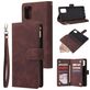 Mobigear Zipper Samsung Galaxy A71 Hoesje Bookcase Portemonnee - Bruin