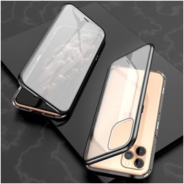 Mobigear GlassGuard iPhone 11 Pro Max Hoesje Gehard Glas Backcover - Zwart / Transparant