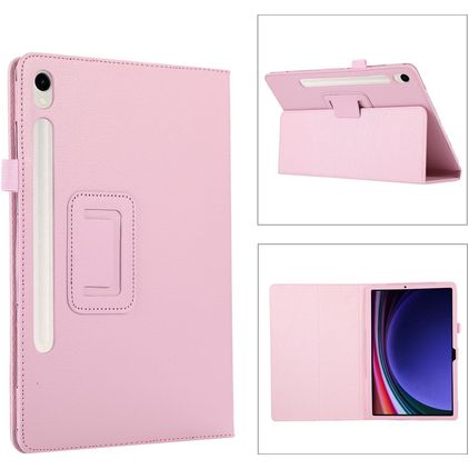 Mobigear Classic Samsung Galaxy Tab S11 Hoes + Stylus Houder - Roze