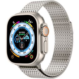 Mobigear Premium Loop Milanese Apple Watch Bandje Magneetsluiting - 49/46/45/44 mm - Sterrenlicht