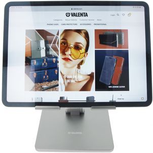 Valenta Aluminum Foldable Tablet Standaard - Zilver Universeel