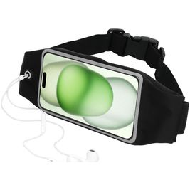 Mobiparts Comfort Fit Belt Telefoonhouder Hardlopen iPhone 15 Plus Sport Hoesje Neopreen Heuptas - Zwart