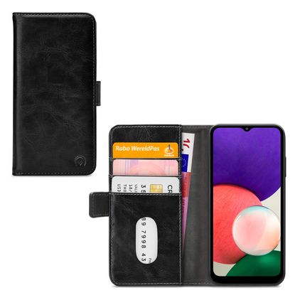 Mobilize Elite Gelly Samsung Galaxy A22 5G Hoesje Bookcase Portemonnee - Zwart