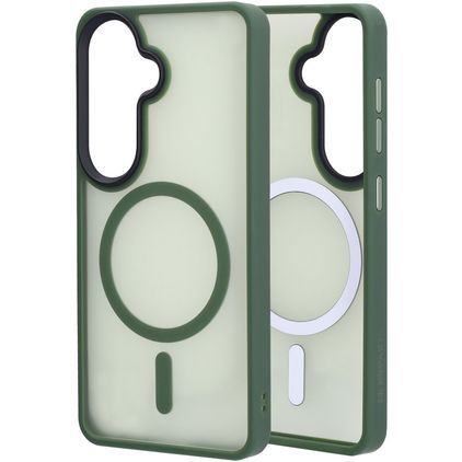 Mobiparts Hardcover Samsung Galaxy S26 MagSafe Hoesje Hardcase Backcover - Satin Green