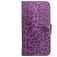 Mobigear Leopard iPhone XS Hoesje Bookcase Portemonnee - Paars