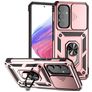 Mobigear Armor Ring Cam Slide Samsung Galaxy A54 Hoesje Hardcase Backcover Shockproof met Ringhouder en Camera Slider - Roségoud