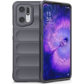 Mobigear Bumpy OPPO Find X5 Pro Hoesje Flexibel TPU Backcover - Charcoal Mobigear Bumpy OPPO Find X5 Pro Hoesje Flexibel TPU Backcover - Charcoal