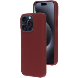 Mobiparts iPhone 15 Pro Max Siliconen Hoesje Backcover - Plum Red