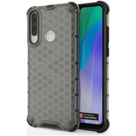 Mobigear Honeycomb Huawei Y6p Hoesje Hardcase Backcover Shockproof - Grijs