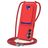 Mobigear Lanyard Card Samsung Galaxy A16 Siliconen Hoesje met koord en Pasjeshouder - Rood