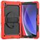 Mobigear SureGrip Xtreme Samsung Galaxy Tab A9 Plus (2023) Hoes Hard Kunststof,Siliconen Backcover + Schouderband + Standaard - Rood