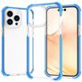 Mobigear Full Bumper iPhone 14 Pro Max Hoesje Hardcase Backcover Shockproof - Transparant / Blauw