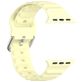 Mobigear Bumpy Siliconen Apple Watch Bandje Gespsluiting - 42/41/40/38 mm - Geel