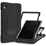 Xccess Survivor Essential Samsung Galaxy Tab S9 FE Plus Hoes Hard Kunststof,Siliconen Backcover + Standaard - Zwart