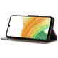 Mobigear Flowers Samsung Galaxy A55 Hoesje Bookcase Portemonnee - Grijs