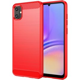 Mobigear Brushed Slim Samsung Galaxy A05 Hoesje Flexibel TPU Backcover - Rood