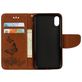 Mobigear Butterfly iPhone XS Hoesje Bookcase Portemonnee - Bruin